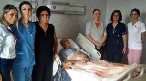 YDÜ'de hastalara bayram ziyareti