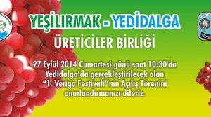 Yeşilırmak-Yedidalga üreticiler birliği 1. Verigo festivali bugün başlıyor