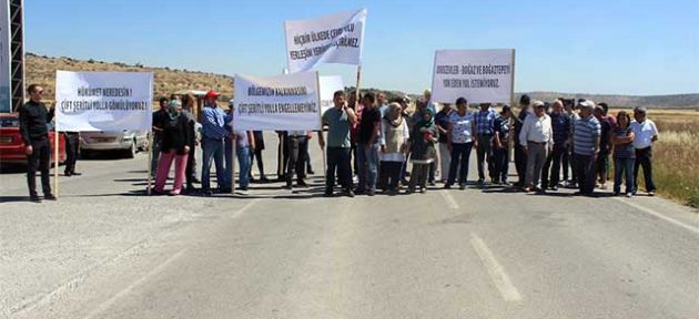 Yolu trafiğe kapadılar