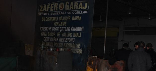 Zafer Garaj’da  korkutan yangın