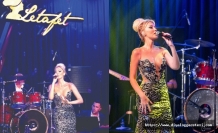 Sesi ve kıyafetiyle büyüledi