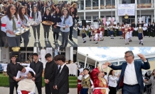 Gençlerle folklor oynadı