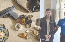 Silahı bidona sakladı