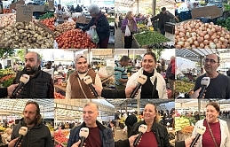 Vatandaşlar, eskiden pazarda çantalar dolusu yapılan alışverişlerin yerini taneyle alımlara bıraktığını söyledi ve ekledi