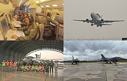 Türkiye’den çeşitli üslerden havalanan muharip ve destek uçakları Akdeniz’in semalarında boy gösterdi