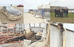 Teknecik Elektrik Santrali bölgesinde çıkan hortum büyük hasara neden oldu