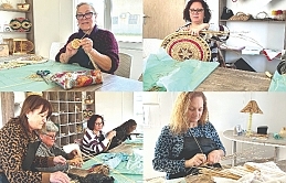 Geçitkale-Serdarlı Belediyesi El Sanatları Atölyesi’nde Kıbrıs’a özgü motifler ve desenler hayat buluyor