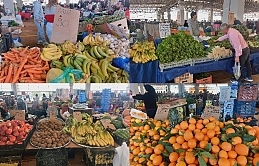 Mağusa’nın ‘Perşembe Pazarı’nda mandalina ve portakalın fiyatı 50’ye düştü