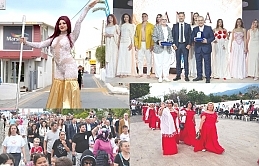 Kortej yürüyüşüyle başlayan Zerdali Festivali’nin ilk gecesinde defile düzenlendi, konserler verildi, halk oyunları oynandı