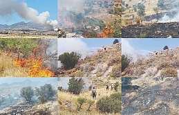 Güngör çöplüğünde çıkan yangın itfaiye, sivil savunma, belediyenin yanı sıra bölge halkını da harekete geçirdi