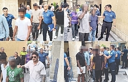 Polis, Lapta ve Boğaz bölgelerinde düzenlediği operasyonlarda, ülkede izinsiz kalan 16 kişiyi tutukladı