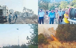 Tirmen’de meydana gelen yangın tüm ekiplerin müdahalesiyle söndürüldü