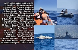 Girne’den Taşucuna hareket eden ancak alabora olması nedeniyle batan gemi faciasında bugün ikinci gün
