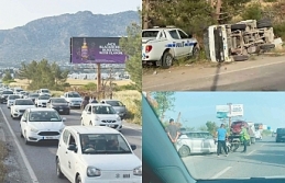 Bir sürücü, iki  yolcu yaralandı