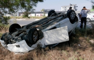 Girne yolunda  korkutan kaza