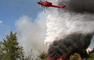 Tepebaşı yeniden yanıyor, helikopter yolda