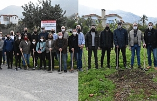 Belediye ekipleri ve Başkan Güngördü, Bellapais’te...