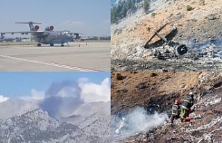 Yangın uçağından üzücü haber