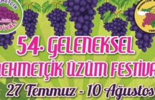 54. Geleneksel Mehmetçik Üzüm Festivali, yarın...