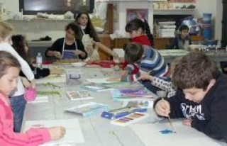 Çocuklar sanatla tanışıyor
