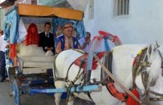 Faytonu gelin arabası yaptılar
