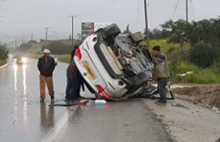 Girne yolunda korkutan kaza