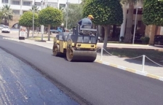 Girne’de asfalt çalışmaları sürüyor