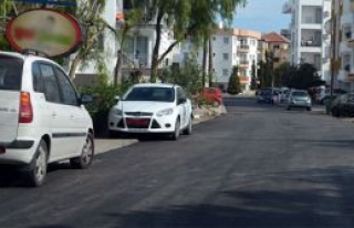  Girne’de asfaltlama  çalışmaları sürüyor