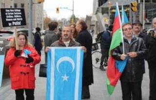 Kanada’daki protestoya Kıbrıslı Türler de katıldı