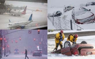 Kar ve fırtına  hayatı felç etti