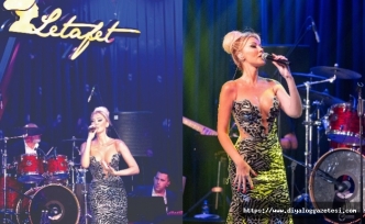 Sesi ve kıyafetiyle büyüledi