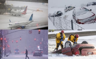 Kar ve fırtına  hayatı felç etti