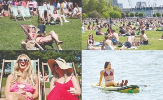 Parklara akın ettiler