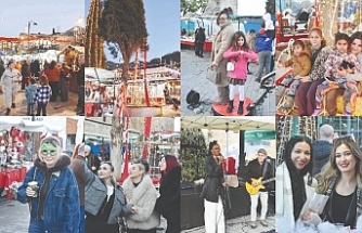 Köy meydanı renklendi