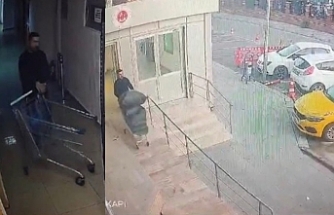 Market arabasıyla taşıdı