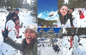 Kıbrıslı Türklerin kar keyfi