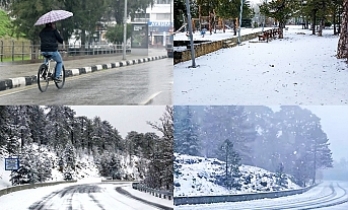 Trodos beyaza büründü