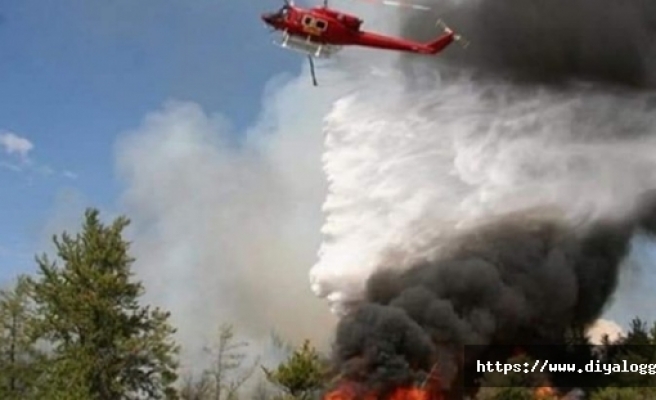 Tepebaşı yeniden yanıyor, helikopter yolda