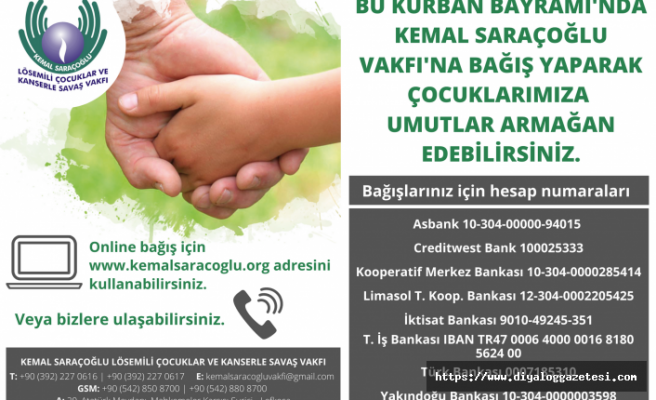 Kanserle savaş için bağış bekleniyor
