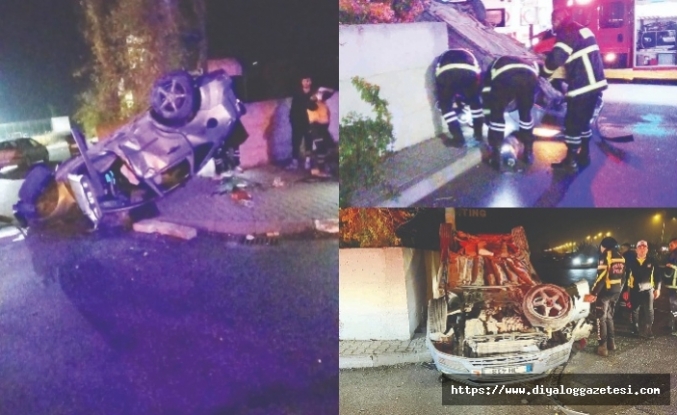 Yoldan çıktı, takla attı