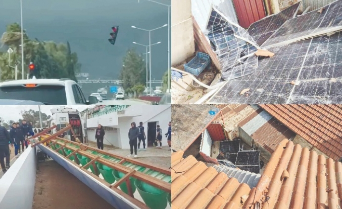 Paneller koptu ağaçlar devrildi