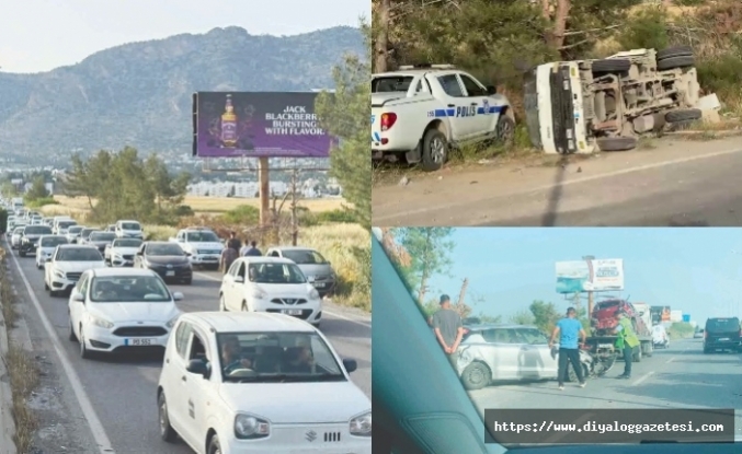 Bir sürücü, iki yolcu yaralandı