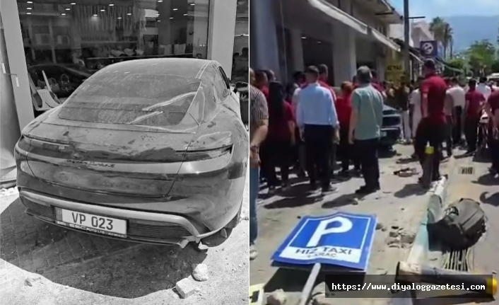 Taksi durağına girdi