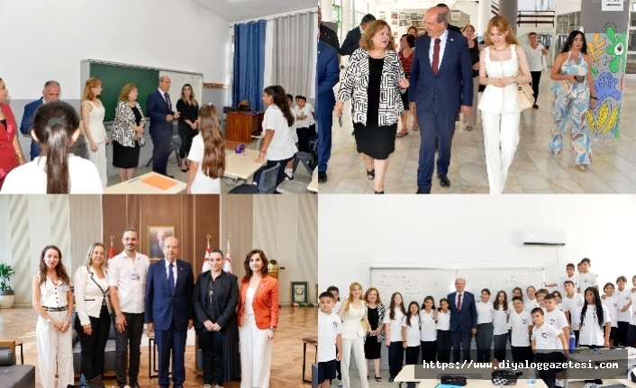 Öğrencilerle sohbet etti