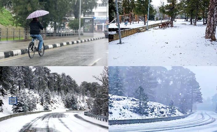 Trodos beyaza büründü